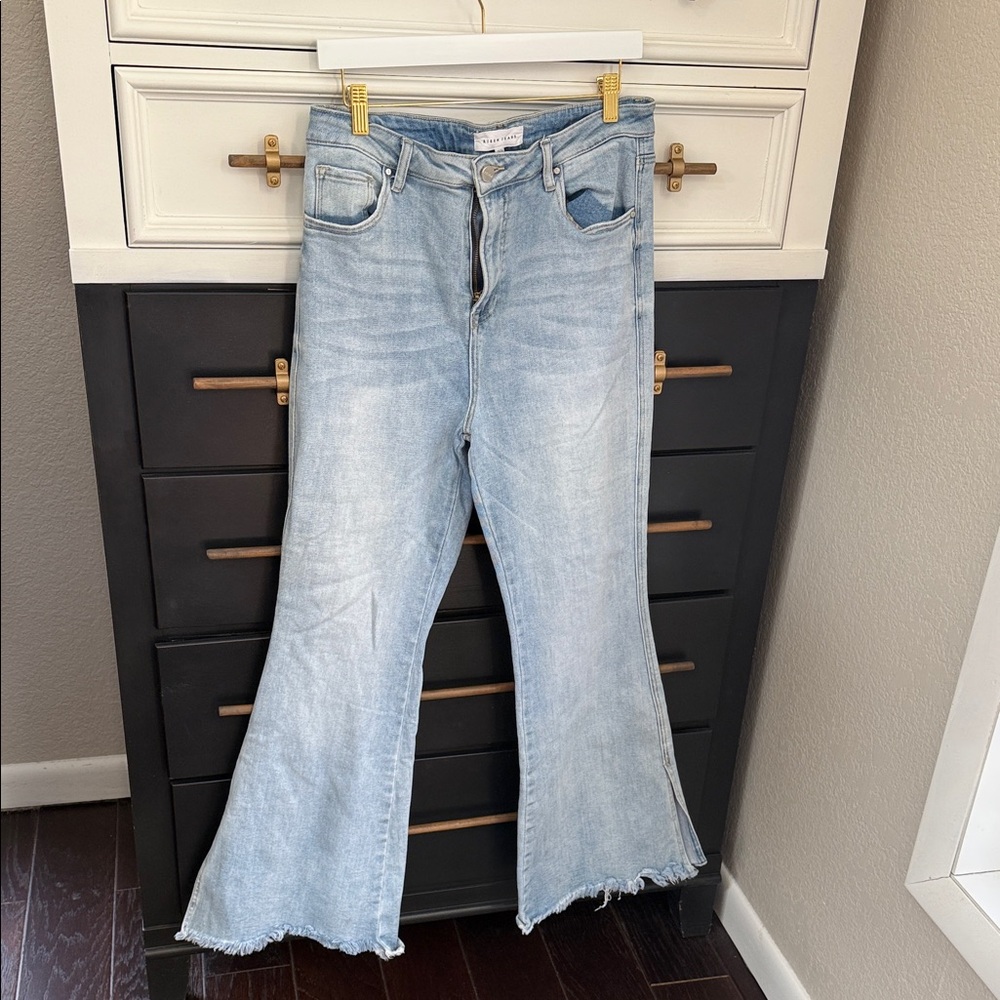 Light Wash Women's Flared Jeans - Brand Not Visible
